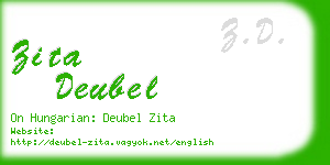 zita deubel business card